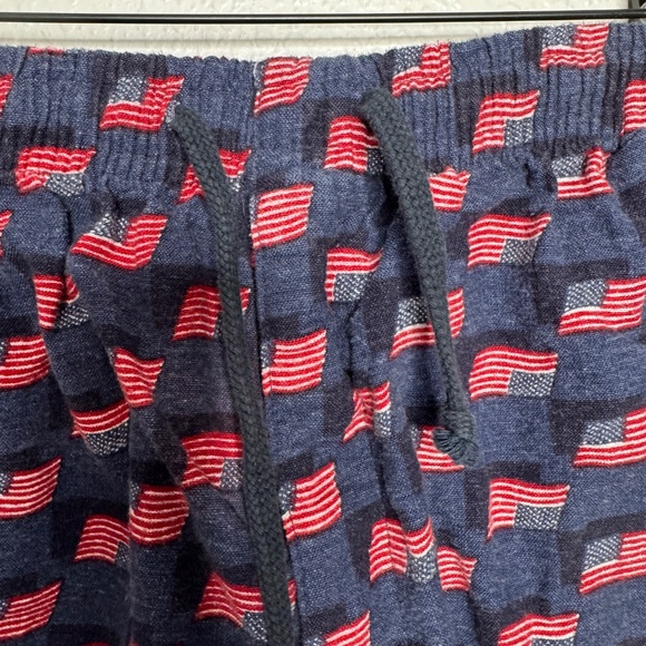 Men's Club Room Charter Club Medium Pajama pants w/American Flag print cotton - Picture 5 of 10